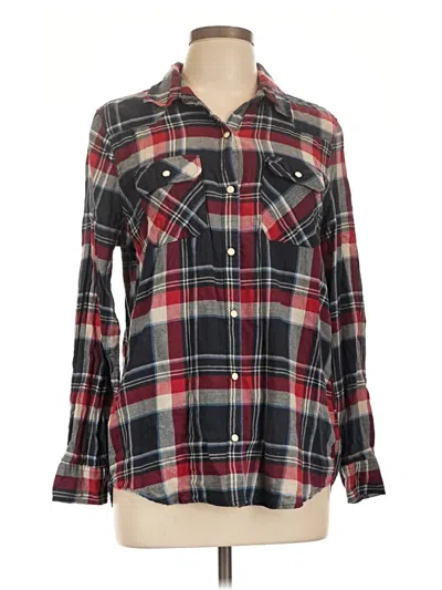 Pre-owned Forever 21 Long Sleeve Button Down Shirt In Black