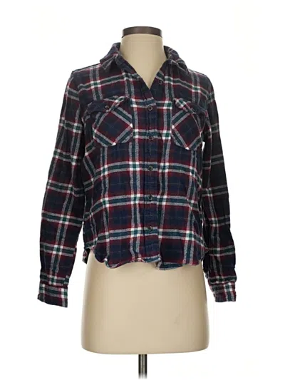 Pre-owned Forever 21 Long Sleeve Button Down Shirt In Blue