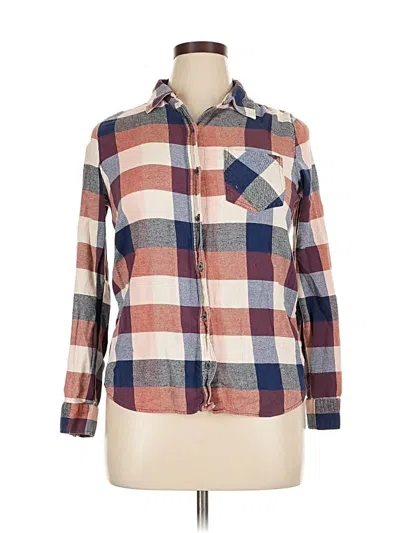 Pre-owned Forever 21 Long Sleeve Button Down Shirt In Brown