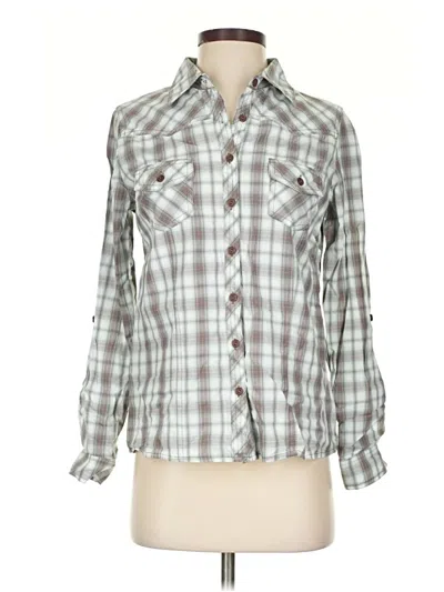 Pre-owned Forever 21 Long Sleeve Button Down Shirt In Gray