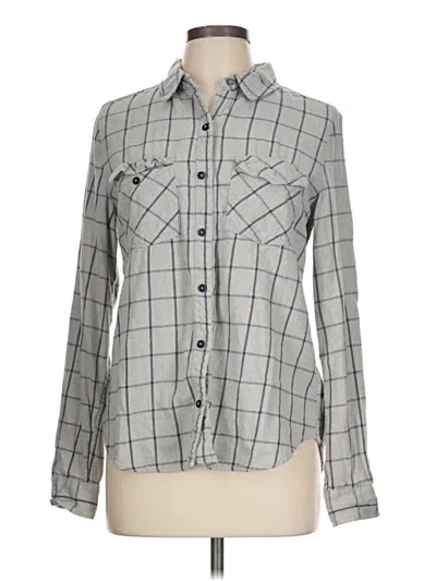 Pre-owned Forever 21 Long Sleeve Button Down Shirt In Gray