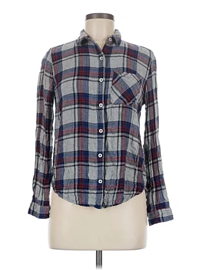 Pre-owned Forever 21 Long Sleeve Button Down Shirt In Gray