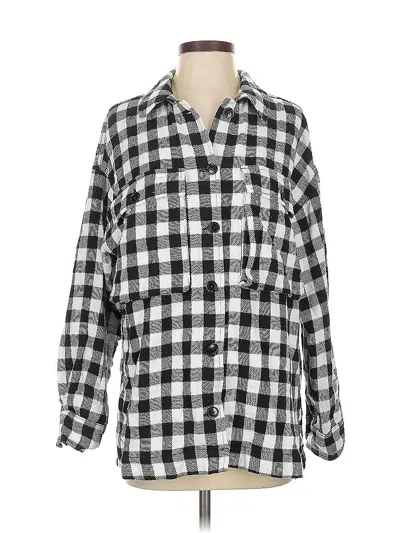 Pre-owned Forever 21 Long Sleeve Button Down Shirt In White