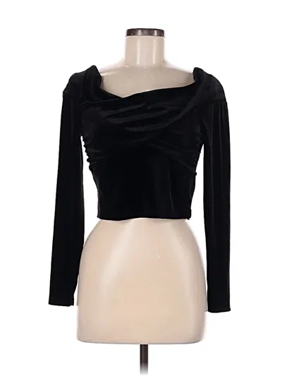 Forever 21 Long Sleeve Top Black Cowl Neck Tops