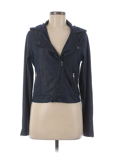 Pre-owned Forever 21 Long Sleeve Top Blue Cowl Neck Tops