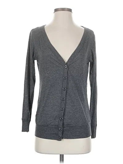Pre-owned Forever 21 Long Sleeve Top Gray Sweetheart Neckline Tops