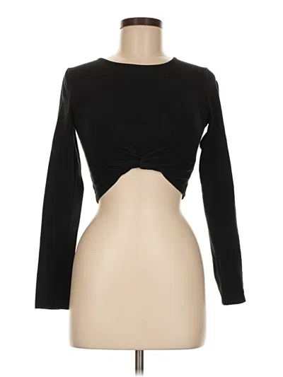 Pre-owned Forever 21 Long Sleeve T-shirt In Black