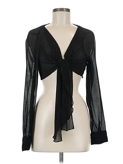 Pre-owned Forever 21 Long Sleeve T-shirt In Black