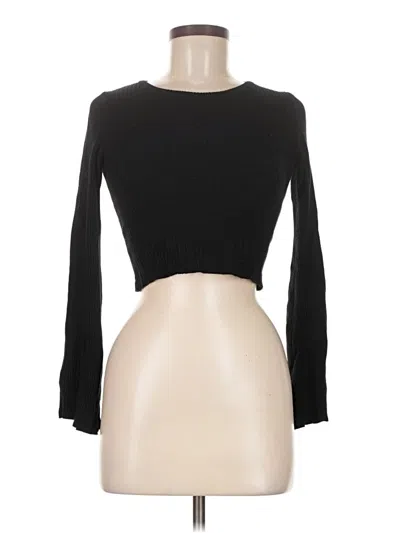 Pre-owned Forever 21 Long Sleeve T-shirt In Black