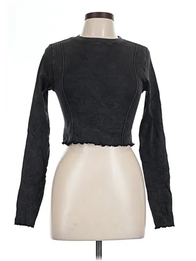 Pre-owned Forever 21 Long Sleeve T-shirt In Black