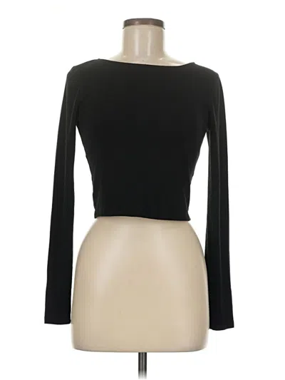 Pre-owned Forever 21 Long Sleeve T-shirt In Black