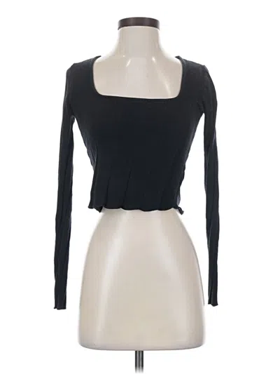 Pre-owned Forever 21 Long Sleeve T-shirt In Black