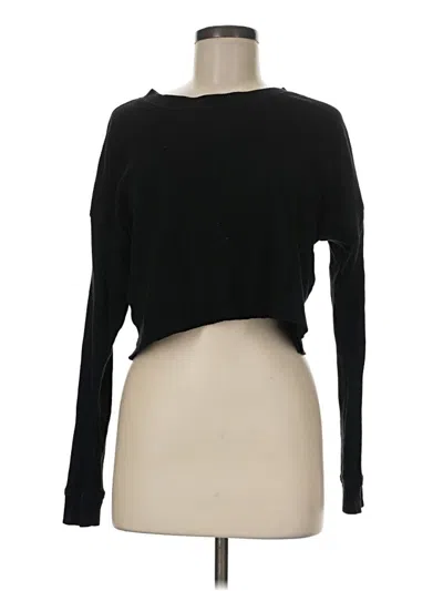 Pre-owned Forever 21 Long Sleeve T-shirt In Black