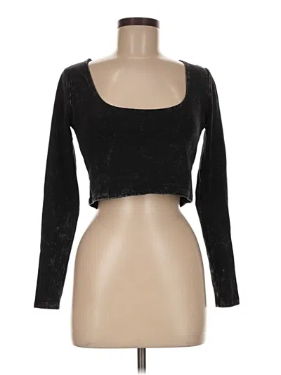 Pre-owned Forever 21 Long Sleeve T-shirt In Black