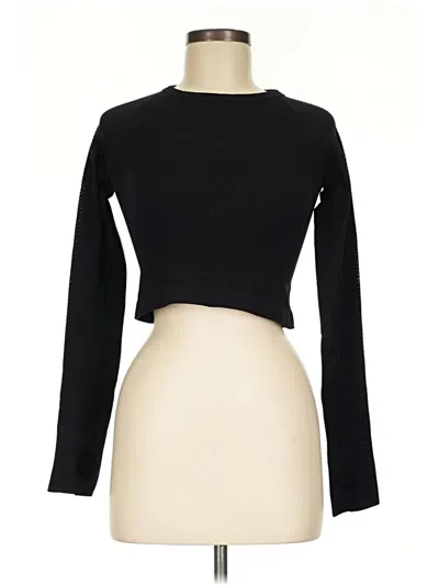 Pre-owned Forever 21 Long Sleeve T-shirt In Black