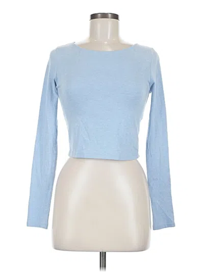 Pre-owned Forever 21 Long Sleeve T-shirt In Blue