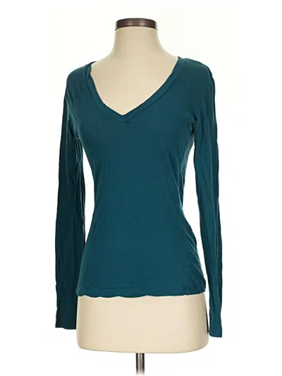 Pre-owned Forever 21 Long Sleeve T-shirt In Blue