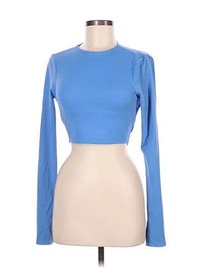 Pre-owned Forever 21 Long Sleeve T-shirt In Blue