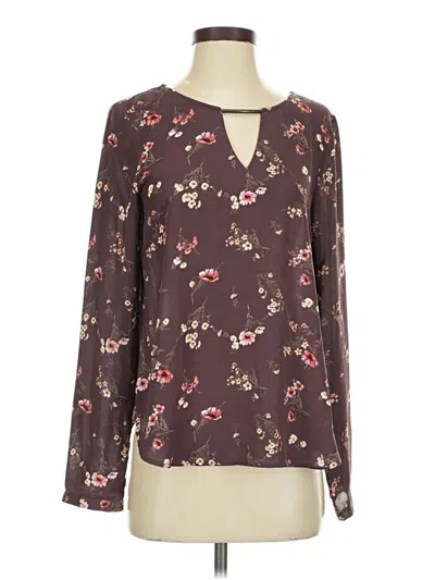 Pre-owned Forever 21 Long Sleeve T-shirt In Brown