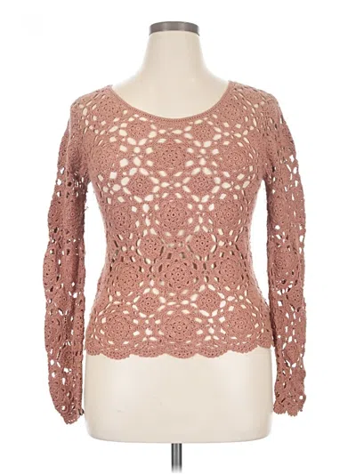 Pre-owned Forever 21 Long Sleeve T-shirt In Brown