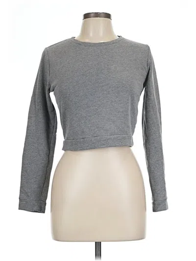 Pre-owned Forever 21 Long Sleeve T-shirt In Gray