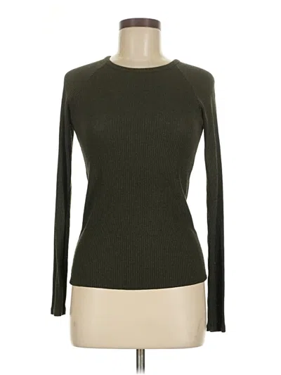 Pre-owned Forever 21 Long Sleeve T-shirt In Green