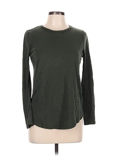 Pre-owned Forever 21 Long Sleeve T-shirt In Green