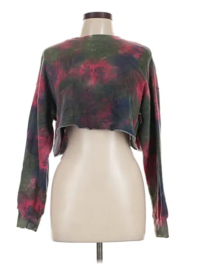 Pre-owned Forever 21 Long Sleeve T-shirt In Green