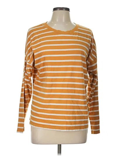 Pre-owned Forever 21 Long Sleeve T-shirt In Orange
