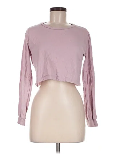 Pre-owned Forever 21 Long Sleeve T-shirt In Pink