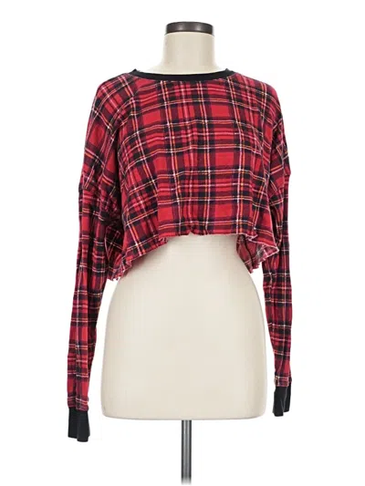 Pre-owned Forever 21 Long Sleeve T-shirt In Red