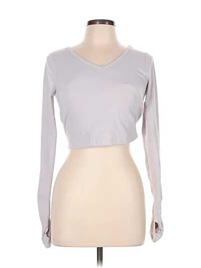 Pre-owned Forever 21 Long Sleeve T-shirt In Silver