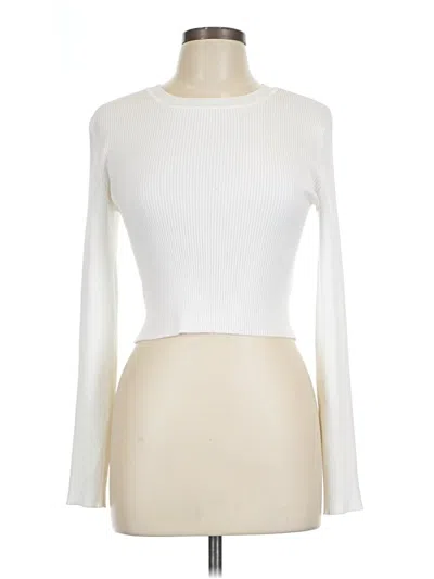 Pre-owned Forever 21 Long Sleeve T-shirt In White