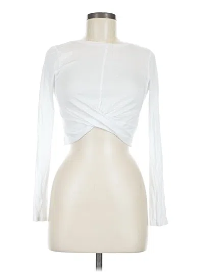 Pre-owned Forever 21 Long Sleeve T-shirt In White