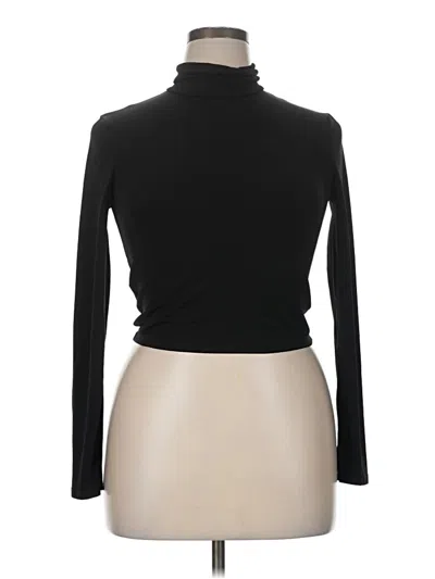 Pre-owned Forever 21 Long Sleeve Turtleneck In Black