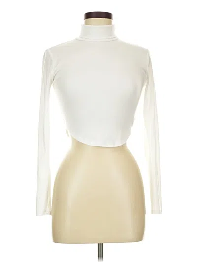 Pre-owned Forever 21 Long Sleeve Turtleneck In Ivory