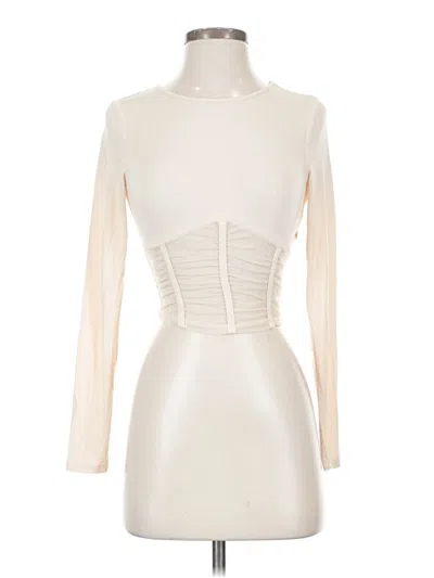 Pre-owned Forever 21 Long Sleeve Turtleneck In Ivory