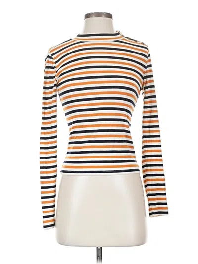 Pre-owned Forever 21 Long Sleeve Turtleneck In Orange