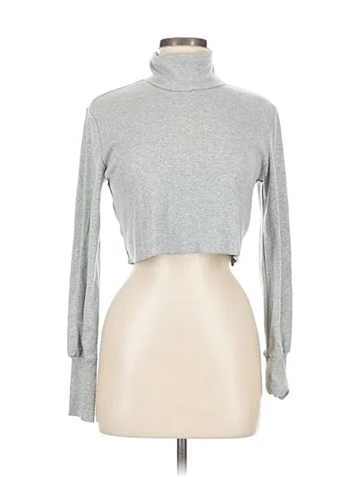 Pre-owned Forever 21 Long Sleeve Turtleneck In Silver