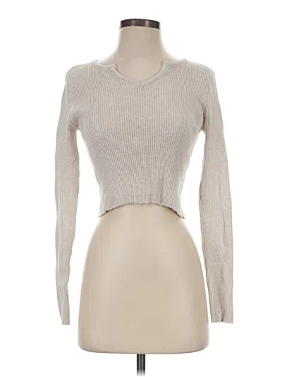 Pre-owned Forever 21 Long Sleeve Turtleneck In Silver