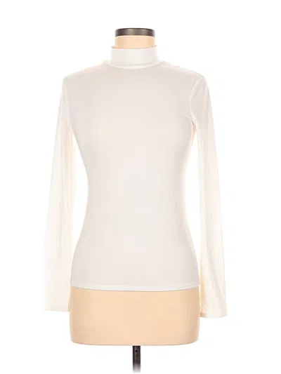Pre-owned Forever 21 Long Sleeve Turtleneck In White
