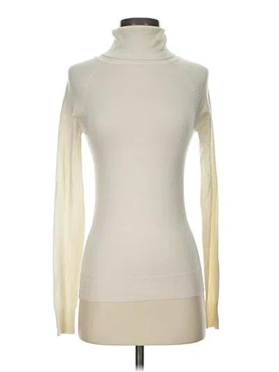 Pre-owned Forever 21 Long Sleeve Turtleneck In White
