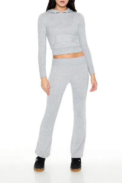 Forever 21 Mid-rise Straight-leg Pants In Gray