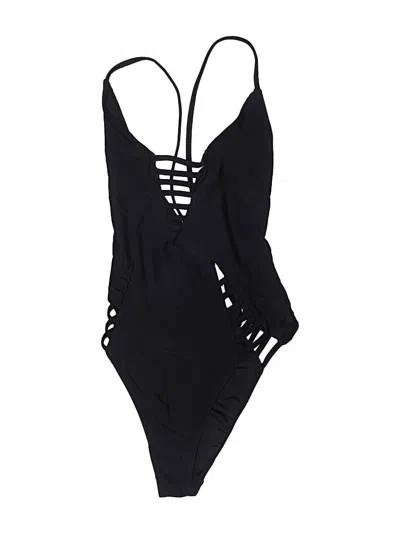 Pre-owned Forever 21 One Piece Swimsuit In Black