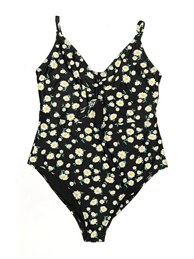 Pre-owned Forever 21 One Piece Swimsuit In Black