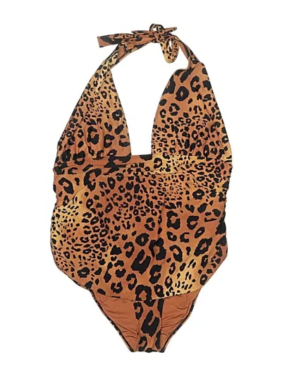 Pre-owned Forever 21 One Piece Swimsuit In Brown