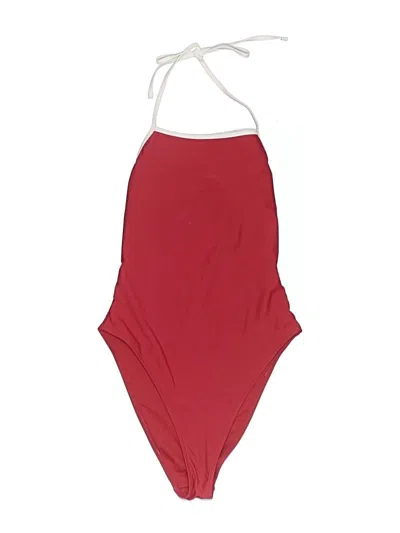 Pre-owned Forever 21 One Piece Swimsuit In Burgundy