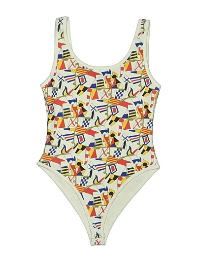Pre-owned Forever 21 One Piece Swimsuit In Ivory