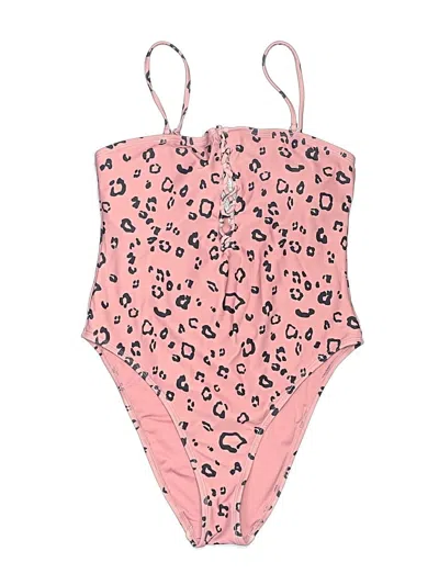 Pre-owned Forever 21 One Piece Swimsuit In Pink