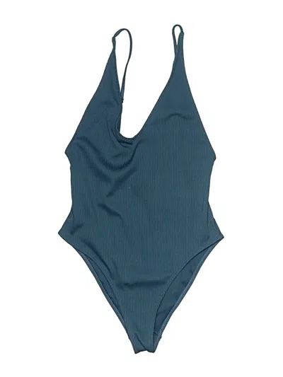 Pre-owned Forever 21 One Piece Swimsuit In Teal